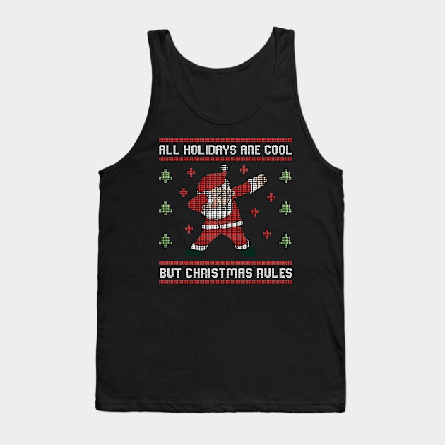 Ugly Christmas But Christmas Rules Tank Top by Streetwear KKS